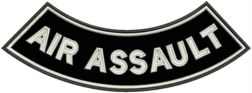 Air Assault Rocker Patch - Embroidered Biker Patch for Vest Veteran Patches