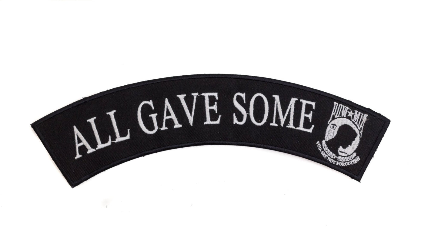 All Give Some POW MIA Military Rocker Patch - Veteran Biker Patch Veteran Patches