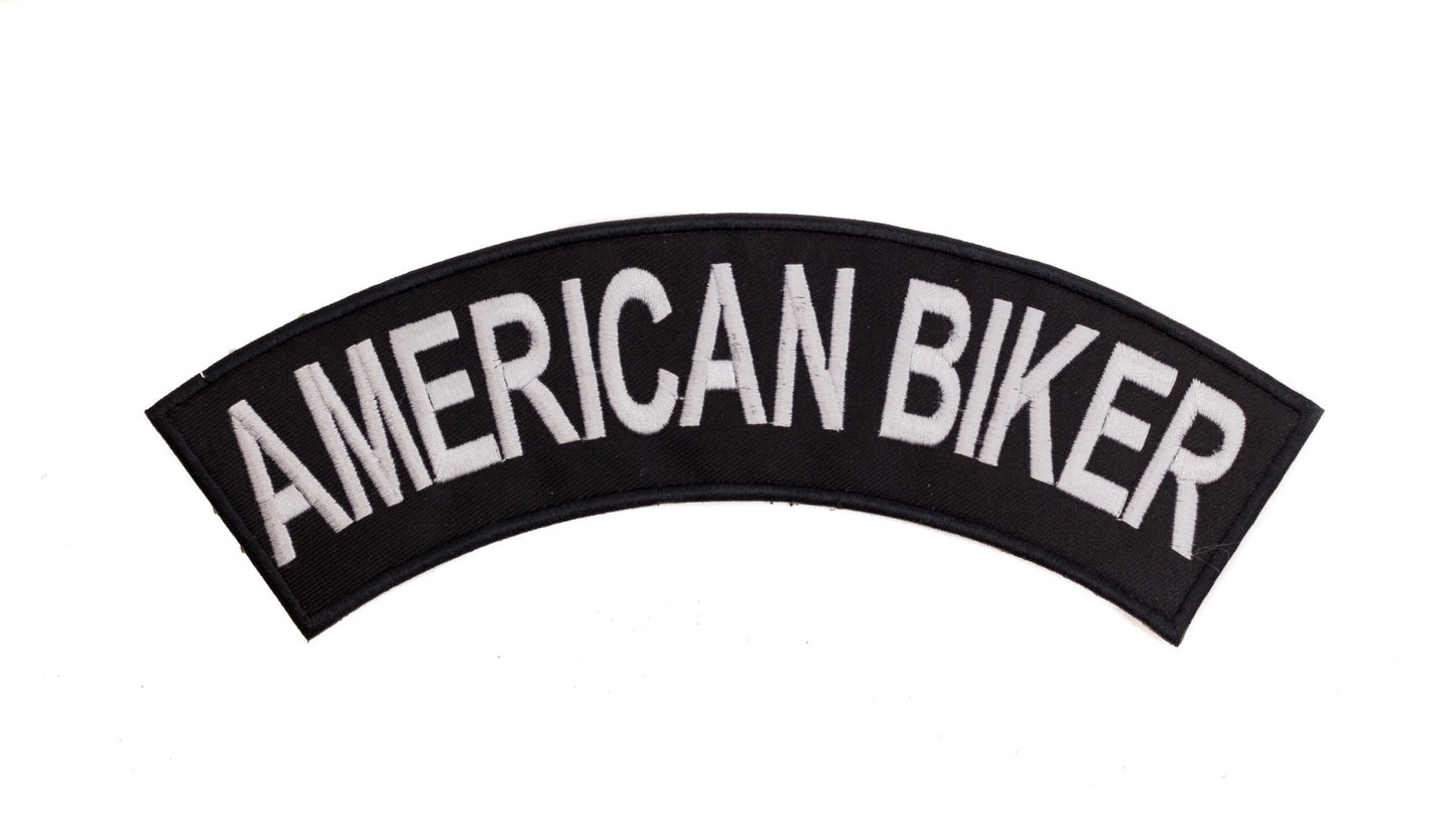 American Biker Rocker Patch - Embroidered Biker Patch for Vest Veteran Patches