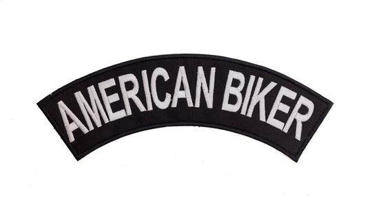 American Biker Rocker Patch - Embroidered Biker Patch for Vest Veteran Patches