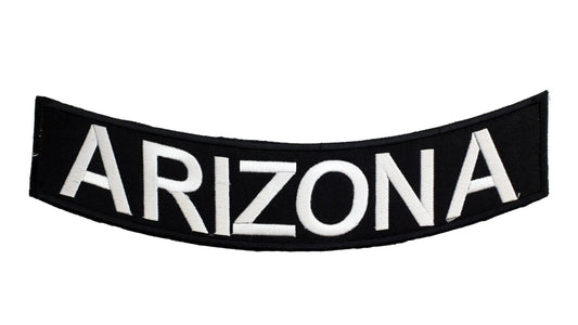 Arizona Rocker Patch - Embroidered Biker Patch for Vest Veteran Patches