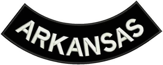 Arkansas Rocker Patch - Embroidered Biker Patch for Vest Veteran Patches