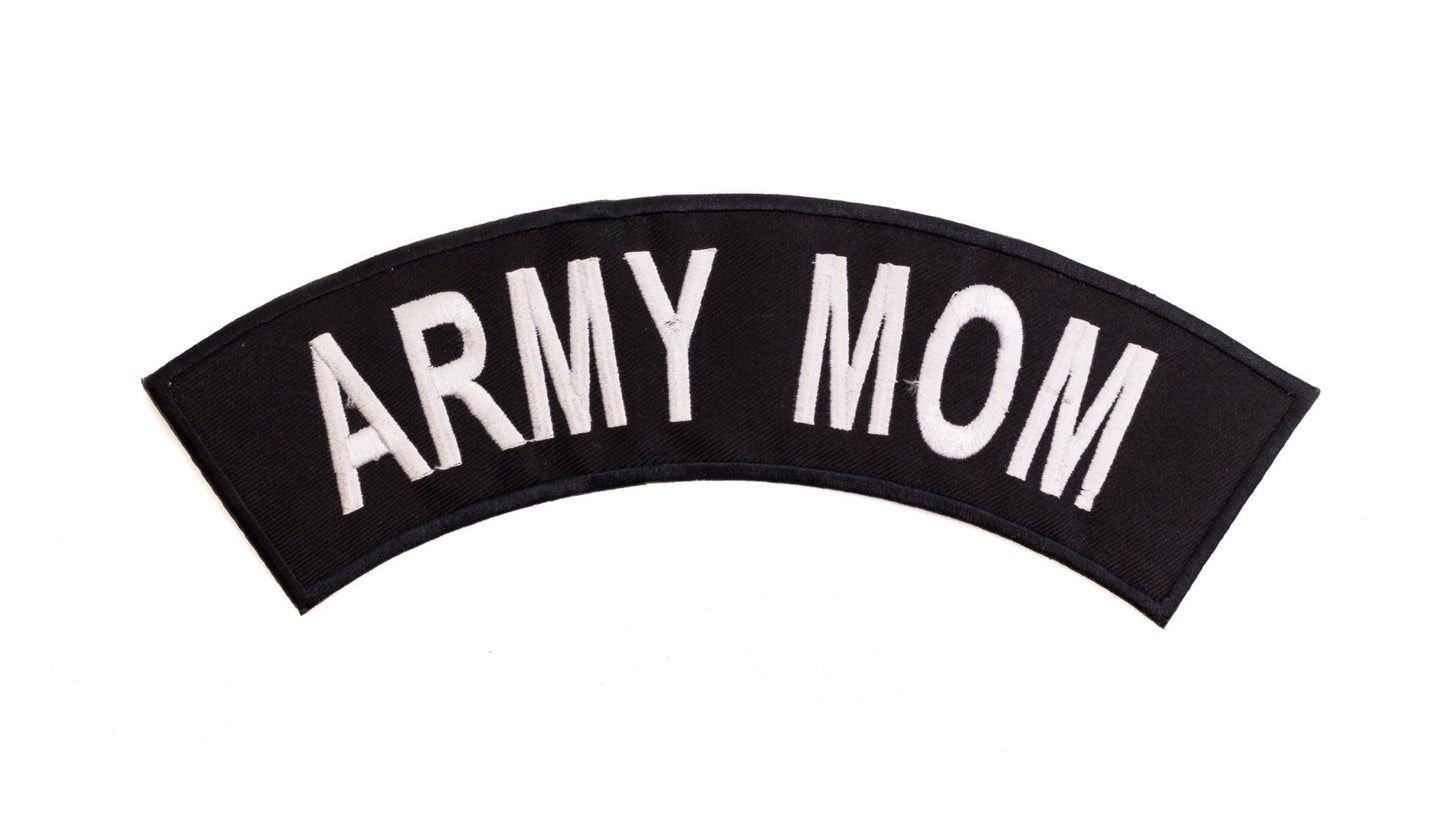 Army Mom Military Rocker Patch - Veteran Biker Patch Veteran Patches