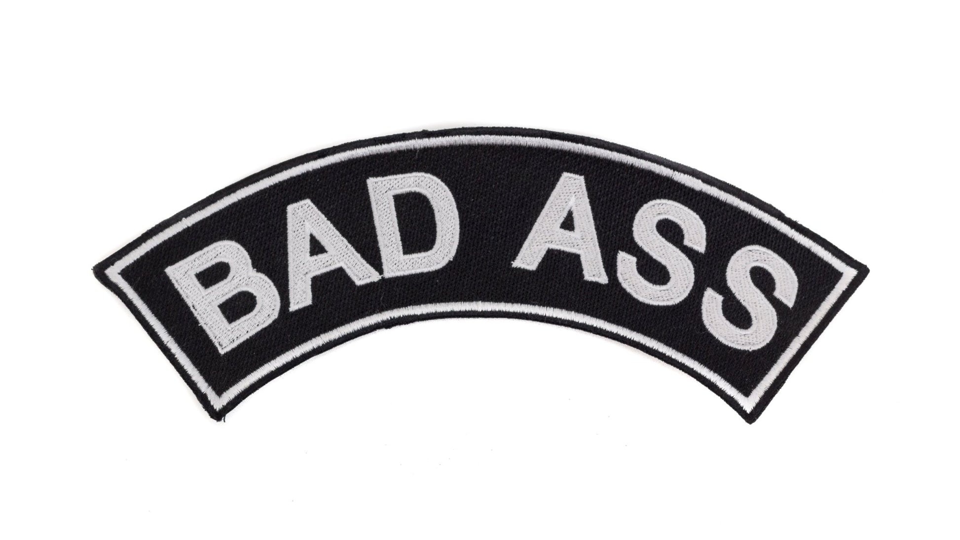 Bad Ass Bold Rocker Patch - Embroidered Biker Patch for Vest Veteran Patches
