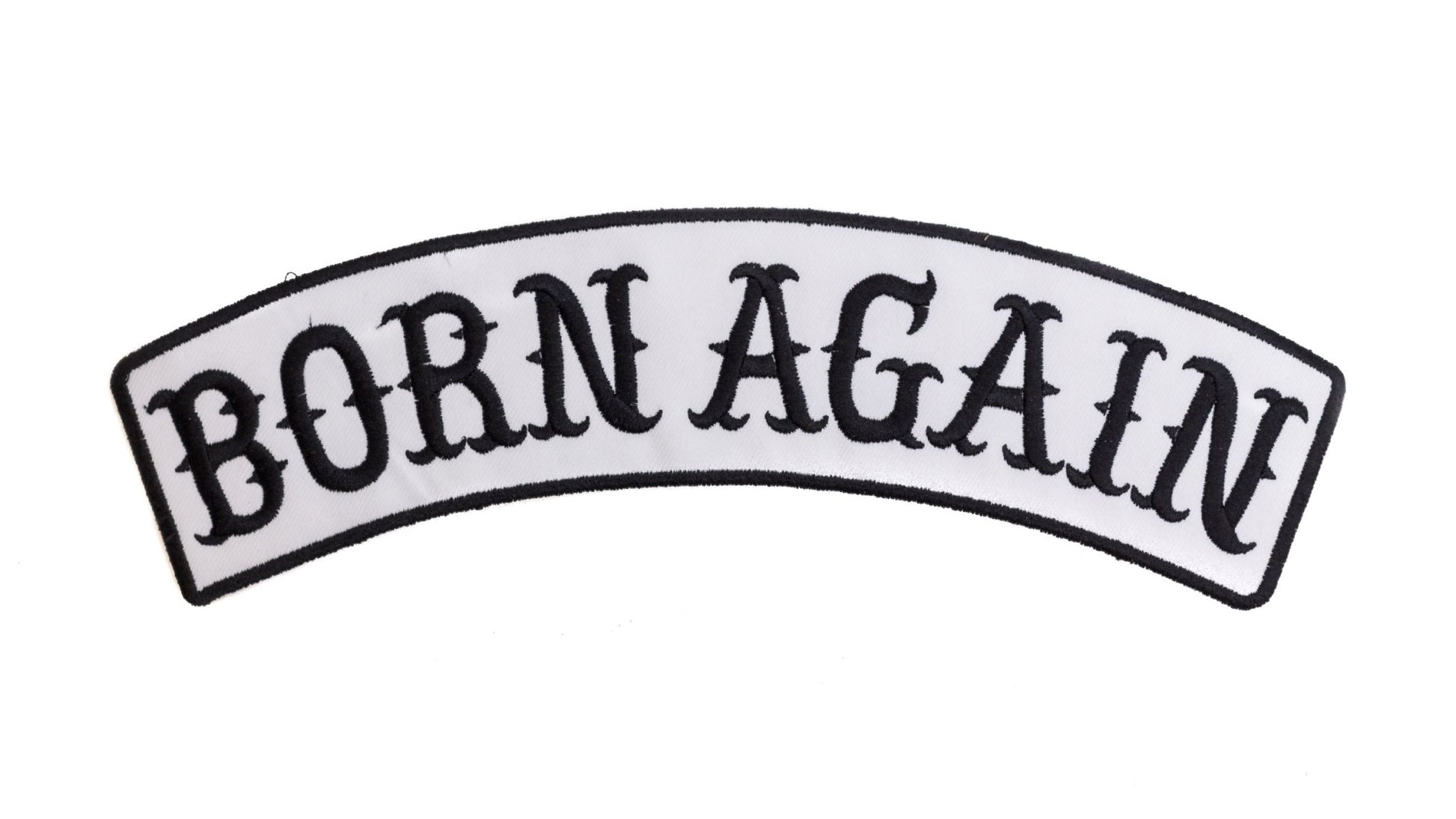 Born Again Rocker Patch - Embroidered Biker Patch for Vest Veteran Patches