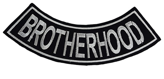 Brotherhood Rocker Patch - Embroidered Biker Patch for Vest Veteran Patches