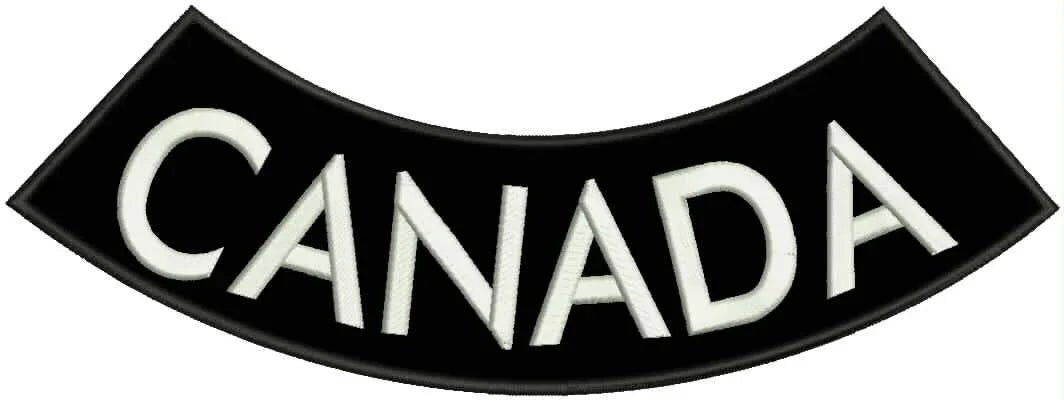 Canada Rocker Patch - Embroidered Biker Patch for Vest Veteran Patches
