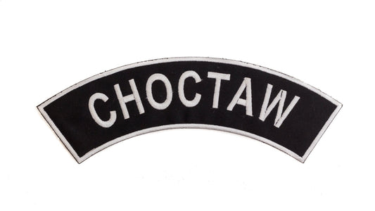 Choctaw Rocker Patch - Embroidered Biker Patch for Vest Veteran Patches