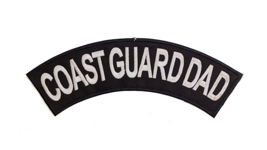Coast Guard Dad Military Rocker Patch - Veteran Biker Patch Veteran Patches
