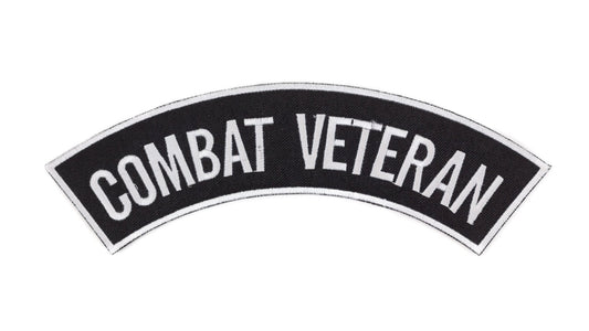Combat Veteran Military Rocker Patch - Veteran Biker Patch Veteran Patches