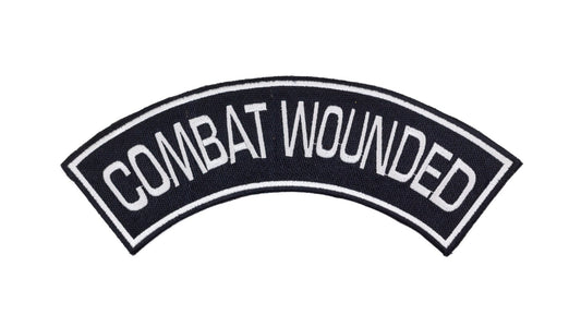 Combat Wounded Military Rocker Patch - Veteran Biker Patch Veteran Patches