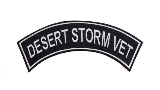 Desert Strom Vet Military Rocker Patch - Veteran Biker Patch Veteran Patches
