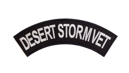 Desert Strom Vet Military Rocker Patch - Veteran Biker Patch Veteran Patches