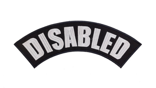 Disabled Rocker Patch - Embroidered Biker Patch for Vest Veteran Patches