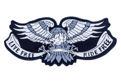 Eagle Flag Ride Free POW MIA Center Patch - Motorcycle Biker Patch Veteran Patches