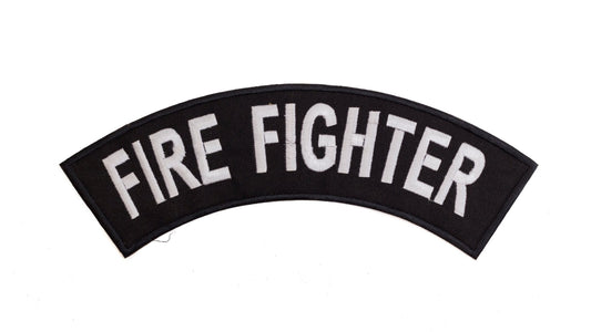Fire Fighter Rocker Patch - First Responder Biker Patch Veteran Patches