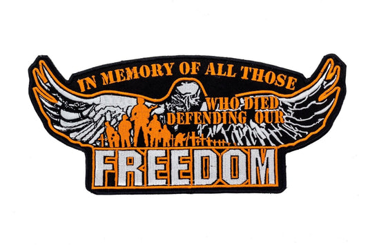 Freedom in the Memory of All Center Patch - Motorcycle Biker Patch Veteran Patches