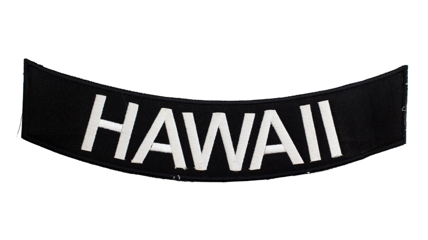 Hawaii Rocker Patch - Embroidered Biker Patch for Vest Veteran Patches