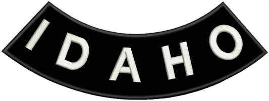Idaho Rocker Patch - Embroidered Biker Patch for Vest Veteran Patches