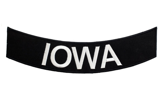 Iowa Rocker Patch - Embroidered Biker Patch for Vest Veteran Patches