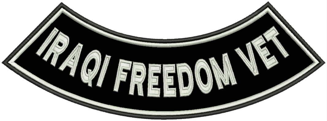 Iraq Freedom Vet Military Rocker Patch - Veteran Biker Patch Veteran Patches