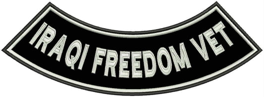 Iraq Freedom Vet Military Rocker Patch - Veteran Biker Patch Veteran Patches
