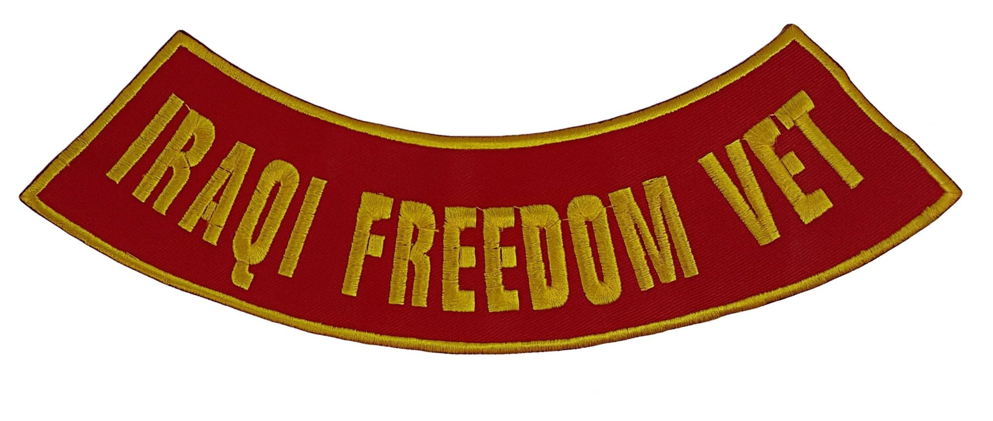 Iraqi Freedom Vet Military Rocker Patch - Veteran Biker Patch Veteran Patches