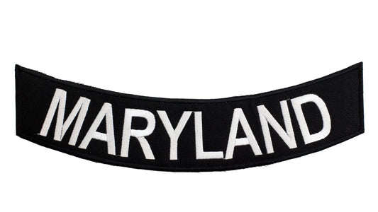 Maryland Rocker Patch - Embroidered Biker Patch for Vest Veteran Patches