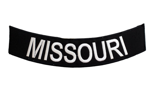 Missouri Rocker Patch - Embroidered Biker Patch for Vest Veteran Patches