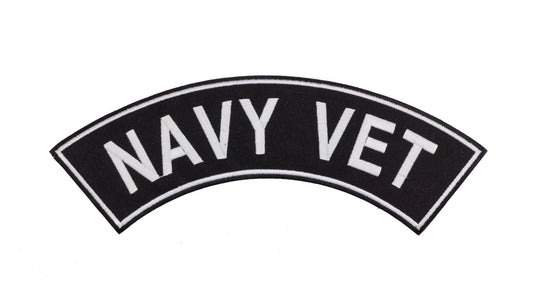 Navy Vet Military Rocker Patch - Veteran Biker Patch Veteran Patches