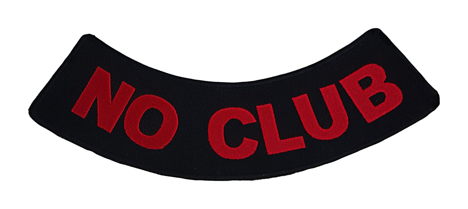 No Club Rocker Patch - Embroidered Biker Patch for Vest Veteran Patches