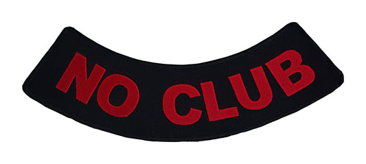 No Club Rocker Patch - Embroidered Biker Patch for Vest Veteran Patches