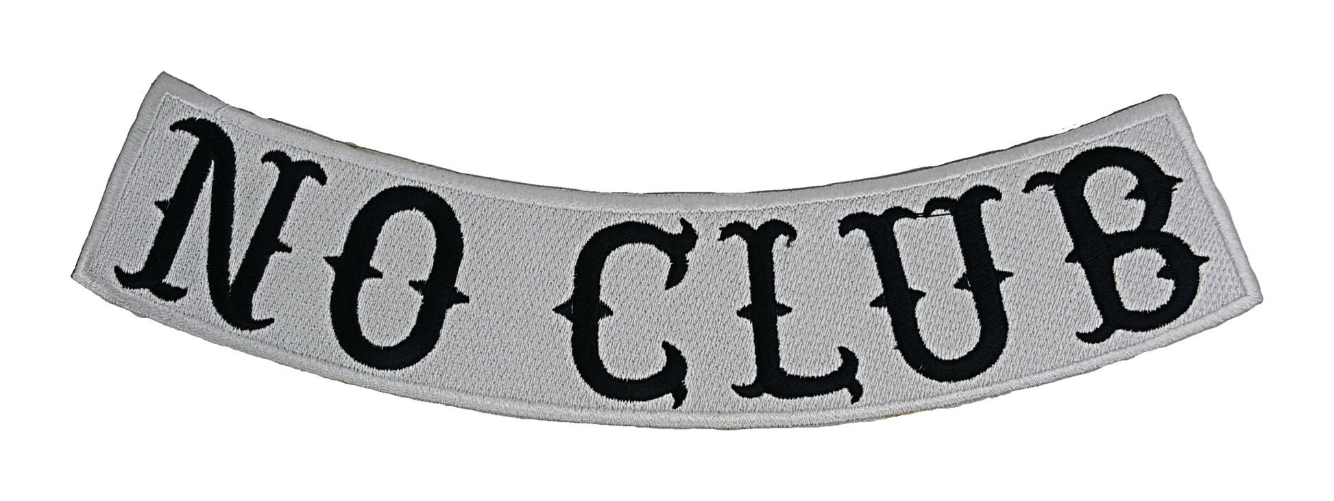 No Club Rocker Patch - Embroidered Biker Patch for Vest Veteran Patches