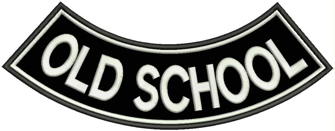 Old School Rocker Patch - Embroidered Biker Patch for Vest Veteran Patches