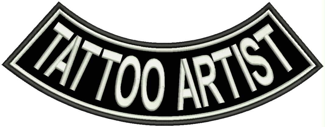 Retired White Rocker Patch - Embroidered Biker Patch for Vest Veteran Patches