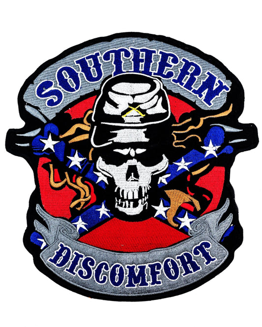 Southern Discomfort Round Center Patch - Motorcycle Biker Patch Veteran Patches