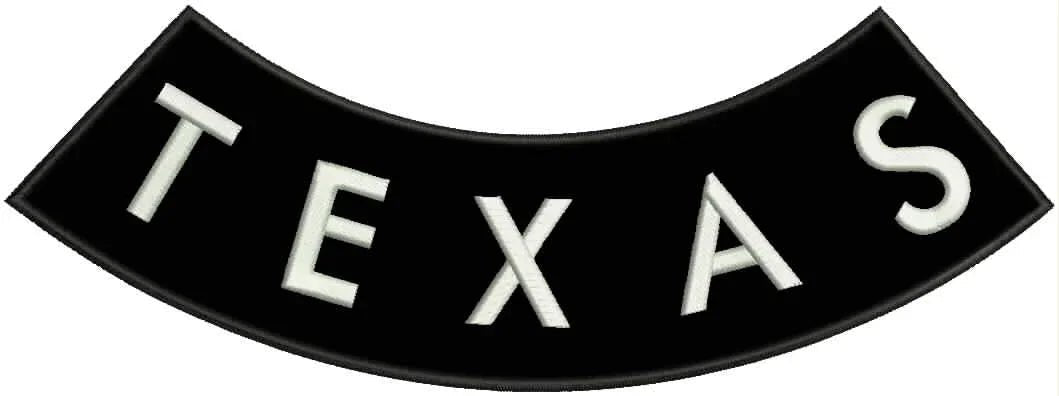 Texas Rocker Patch - Embroidered Biker Patch for Vest Veteran Patches