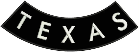 Texas Rocker Patch - Embroidered Biker Patch for Vest Veteran Patches