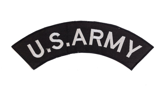US Army Round Border Military Rocker Patch - Veteran Biker Patch Veteran Patches