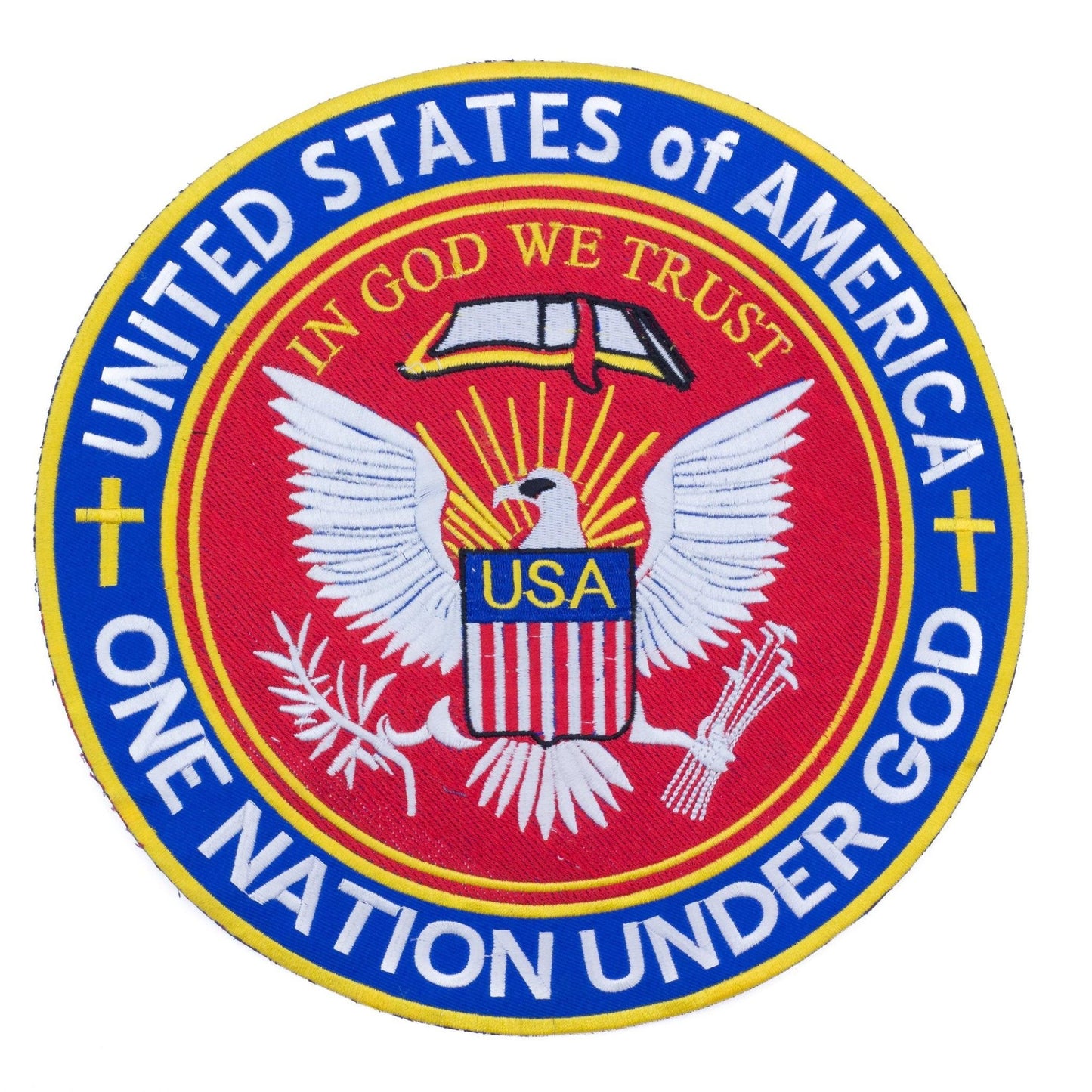 US One Nation Under God Center Patch - Motorcycle Biker Patch Veteran Patches