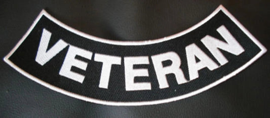 Veteran Military Rocker Patch - Veteran Biker Patch Veteran Patches