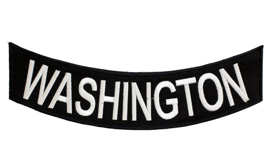 Washington Rocker Patch - Embroidered Biker Patch for Vest Veteran Patches
